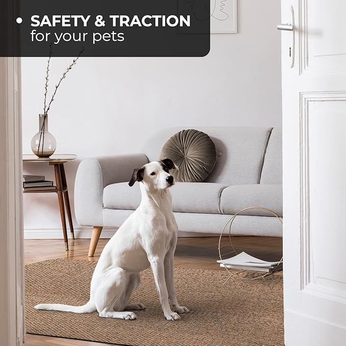 House, Home and More Skid-Resistant Carpet Indoor Area Rug Floor Mat - Black Ripple - 4 Ft X 4 Ft - Non Slip Rubber Backing, Stain Resistant, Dog Friendly, Living Room Bedroom Kitchen Entryway