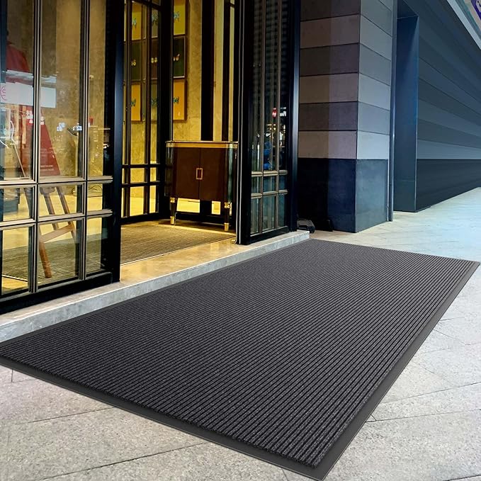 Amyracel Front Door Mat Indoor Outdoor Entrance, 36" x 48" All-Season Waterproof Doormat for Enterway, Heavy Duty Commercial Floor Mat, Fade Resistant, Rubber Back, Low Profile, Easy Clean