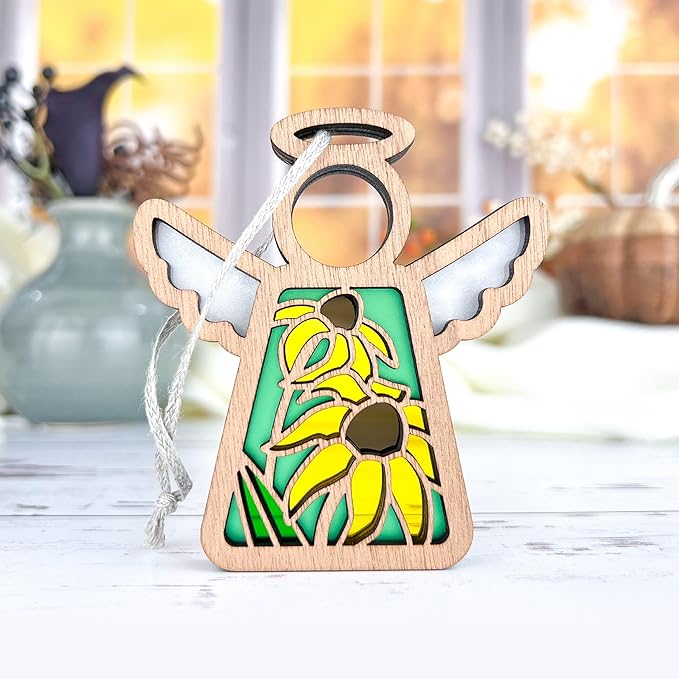 Black-Eyed Susan Flower Decor - 3.5" (H) Handmade Christmas Tree Ornaments - Keepsake Gifts for Women