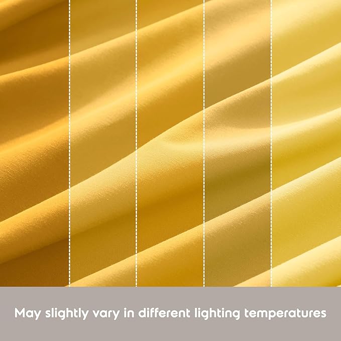 Nestl Extra Deep Queen Sheet Set - 6 Piece Breathable & Cooling Sheets - Hotel Luxury Bedding Set w/18-24 Inch Deep Pockets - Easy & Secure Fit - Super Soft, Wrinkle Free & Comfy - Yellow
