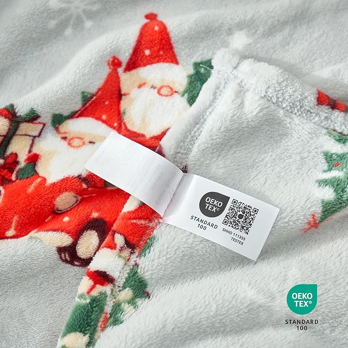Cozy Bliss Gnome Throw Blanket Christmas Blanket Warm Plush Throw Blanket,Ultra Soft Cozy Blanket for Couch,Sofa and Bed(Xmas Gnome in Truck,50"x60")