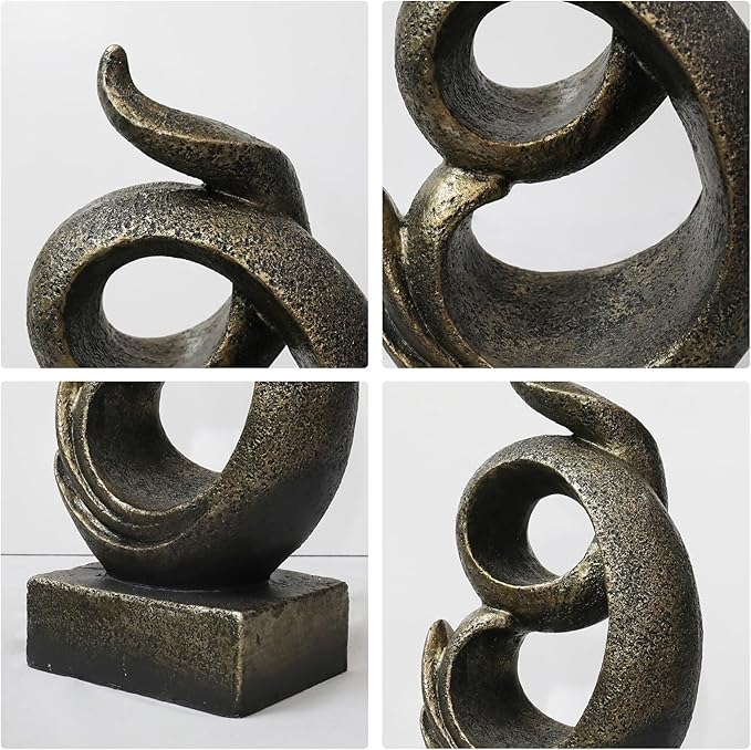 14.17'' H Retro Style Sculpture Decor Statue Figurine Home Gifts Crafts Polyresin Arts for Home Living Room Bookshelf Coffee Table Table Decoration,Office Desk Decor (14.17''H)