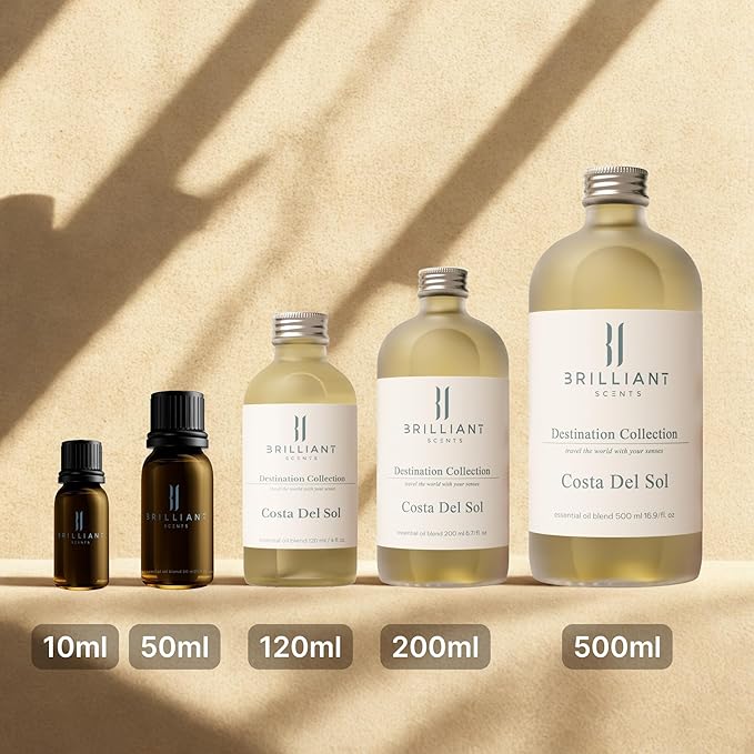 Brilliant Scents French Riviera Fragrance Oil 120ml - Premium Diffuser Oil for Home, Office, Hotels - Long Lasting, Plant-Based, Meets IFRA Standards, USA-Made - Blood Orange, Jasmine, Tonka Bean