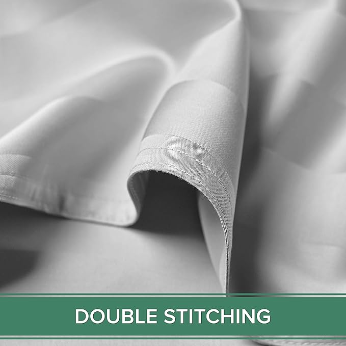 King Sheets by Pure Bamboo, Genuine 100% Organic Viscose Derived from Bamboo Bed Sheet Set, Luxuriously Soft & Cooling, Double Stitching, Lifetime Quality Promise (King, Jacquard White)