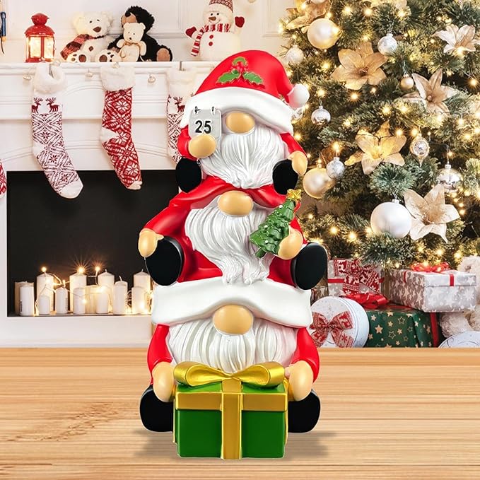Christmas Gnomes Decorations, Winter Gnome for Indoor Home Table Decor, Cute Christmas Figurines Make Thoughtful Gifts for Family or Friends, Symbolizing Good Luck and Happiness