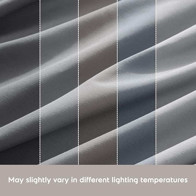 Nestl Extra Deep Full Sheet Set - 6 Piece Breathable & Cooling Sheets - Hotel Luxury Bedding Set w/18-24 Inch Deep Pockets - Easy & Secure Fit - Super Soft, Wrinkle Free & Comfy - Grey