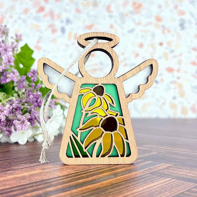 Black-Eyed Susan Flower Decor - 3.5" (H) Handmade Christmas Tree Ornaments - Keepsake Gifts for Women