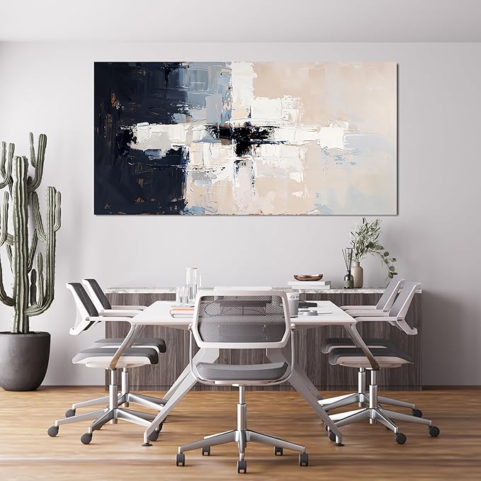 Abstract Wall Art Decor Oversized Wall Art Pictures for Living Room Black and White Wall Art Decor Abstract Canvas Art Wall Decor Modern Large White Wall Art Prints Bedroom Office Decor 29" X 58"