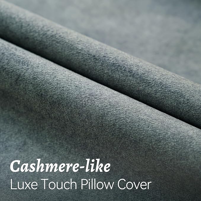 a moment Pack of 2 Jeans Blue Stain-Resistant Throw Pillow Covers Pet-Friendly Pillowcases Cushion Covers for Sofa Couch Bed Outdoor Waterproof 18x18 Inch