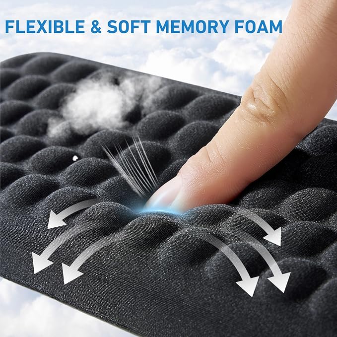 2Pcs Elbow Pad for Desk, L-Shaped Desk EdgeRest withMemory Foam Elbow Support Padding, Desk Edge Non-Slip and Ergonomic Separate Design by KONOVOLY