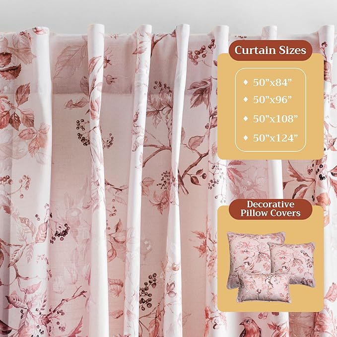 Maison d' Hermine Curtains for Living Room 100% Cotton 96 inch Length One Panel Light Filtering Curtains for Bedroom Windows with Rod and Loop Pockets Drapes (Equinoxe Beige, 50" W x 96" L)