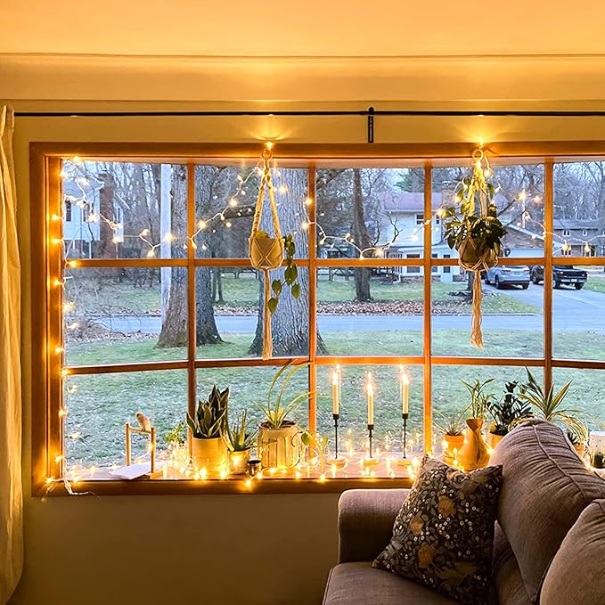 JMEXSUSS 400 LED String Lights Indoor Outdoor Waterproof, 132 ft Warm White Christmas Lights Plug in with Remote, 8 Modes Christmas String Lights for Bedroom Outside Patio Home Party Xmas Tree Decor
