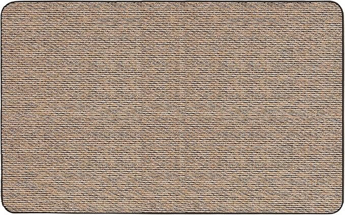 House, Home and More Skid-Resistant Carpet Indoor Area Rug Floor Mat - Black Ripple - 5 Ft X 8 Ft - Non Slip Rubber Backing, Stain Resistant, Dog Friendly, Living Room Bedroom Kitchen Entryway