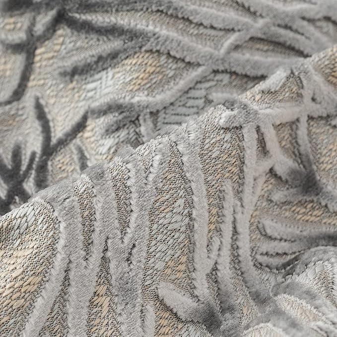 Yangest Dark Grey Twigs Throw Pillow Cover Branches Velvet Cushion Case Neutral Pillowcase for Sofa Couch Bedroom Living Room Home Decor,18x18 Inch