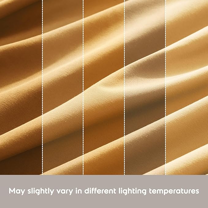 Nestl Extra Deep King Sheet Set - 6 Piece Breathable & Cooling Sheets - Hotel Luxury Bedding Set w/18-24 Inch Deep Pockets - Easy & Secure Fit - Super Soft, Wrinkle Free & Comfy - Camel Gold