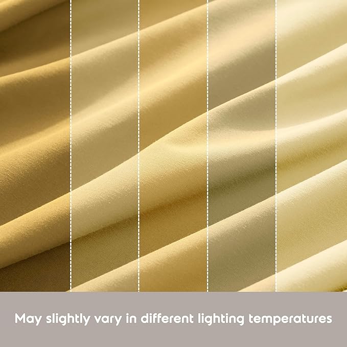 Nestl Extra Deep Queen Sheet Set - 6 Piece Breathable & Cooling Sheets - Hotel Luxury Bedding Set w/18-24 Inch Deep Pockets - Easy & Secure Fit - Super Soft, Wrinkle Free & Comfy - Custard Yellow