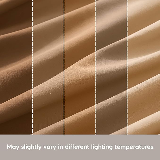 Nestl Extra Deep Full Sheet Set - 6 Piece Breathable & Cooling Sheets - Hotel Luxury Bedding Set w/18-24 Inch Deep Pockets - Easy & Secure Fit - Super Soft, Wrinkle Free & Comfy - Mocha Brown