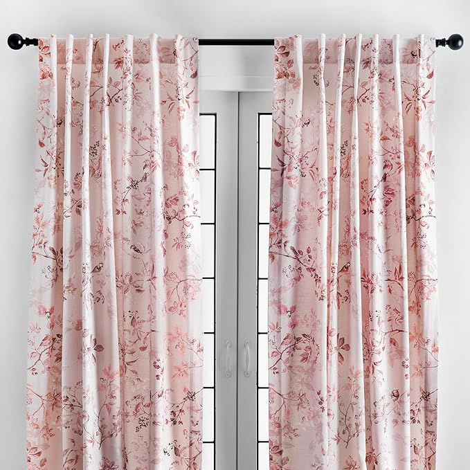 Maison d' Hermine Curtains for Living Room 100% Cotton 84 inch Length Two Panels Light Filtering Curtains for Bedroom Windows with Rod and Loop Pockets Drapes (Equinoxe Beige, 50" W x 84" L)