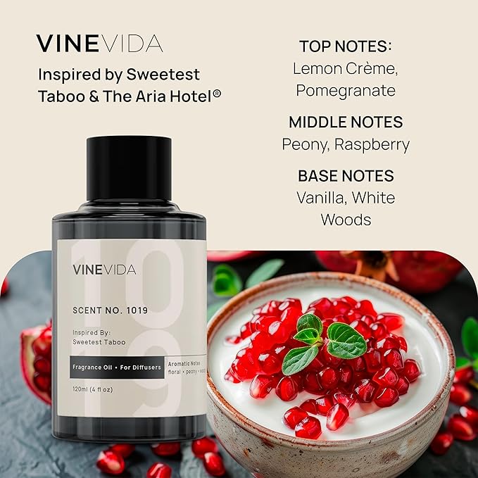 VINEVIDA (4-pk) Hotel Fragrance Collection. Cold Air Diffusers - Scents No.1002, No.1019, No.1012, No.1010