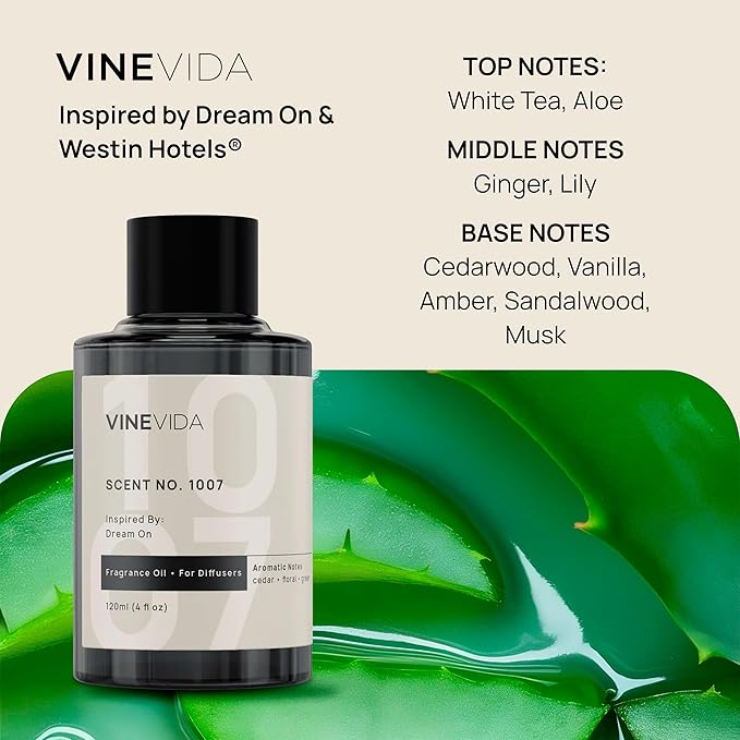 VINEVIDA (Pack of 4) Hotel Fragrance Collection Diffuser Oil - Hotel Scents Diffusers for Home - Cold Air Diffuser Oil - Hotel Scent Essential Oil, Diffuser Scents No. 1000, No.1001, No.1007, No.1003