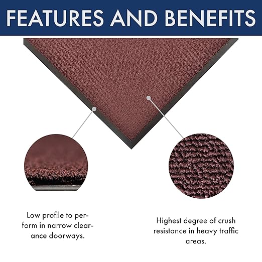 Notrax - 141S0035BD 141 Ovation Entrance Mat, for Home or Office, 3' X 5' Burgundy