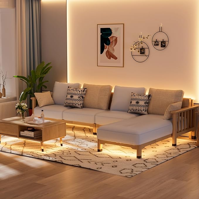 MIWISE COB LED Strip Light White LED Tape Lights 2700K-6500K 24V Color Changing Dimmable 20ft UL-Listed Super Bright with Remote & APP Control for Under Cabinets,Bedroom,Kitchen,Mirror,TV DIY Lighting