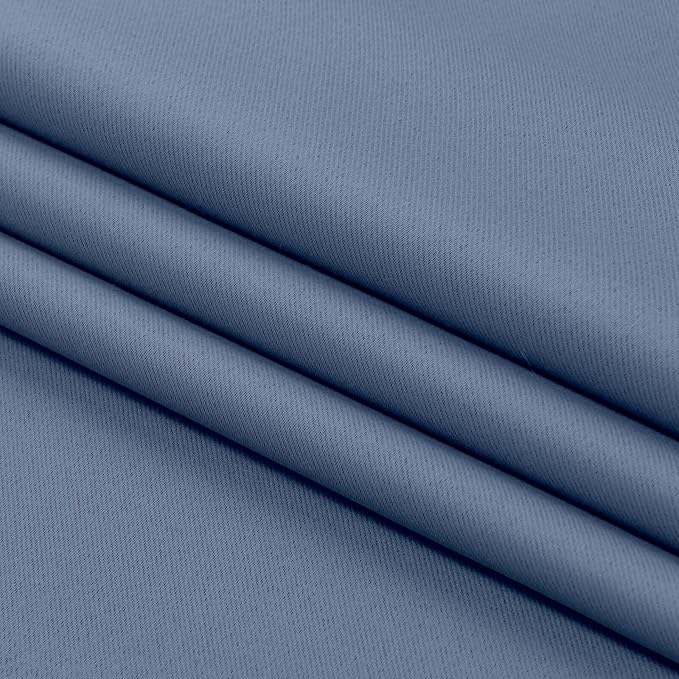 Aiyufeng Denim Blue Blackout Curtains for Bedroom 96 Inches Long 2 Panels, Thermal Insulated, Energy Saving Living Room Window Treatment Curtains Blackout Drapes, W40 x L96 Inch, Denim Blue