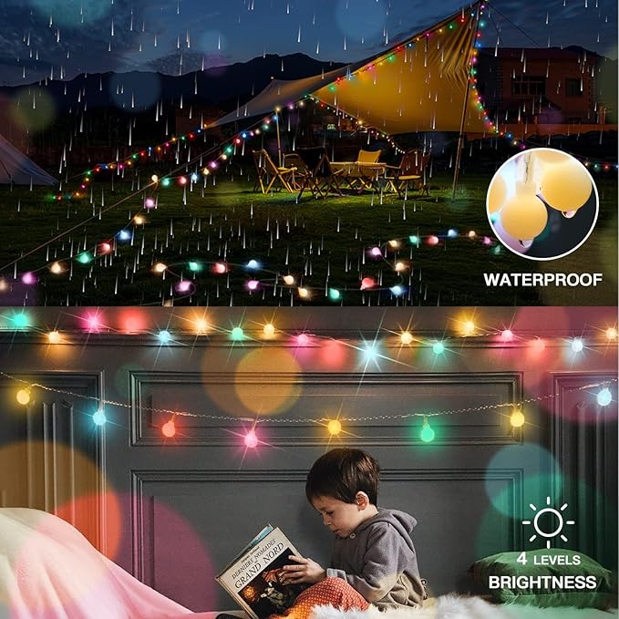 suddus Classroom Lights Plug in, 33ft 100 Led USB Pastel Fairy Lights with Timer, Globe String Lights Indoor for, Dorm, Party, Room, Outdoor, Tree, Patio, Garden, Christmas Decoration