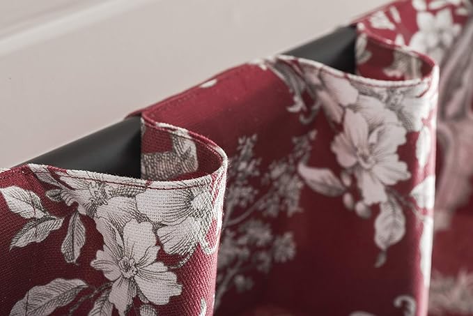 Maison d' Hermine Curtains for Living Room 100% Cotton 108 inch Length One Panel Light Filtering Toile Curtains for Bedroom Windows with Rod and Loop Pockets Drapes (Joli Jouy Red, 50" W x 108" L)