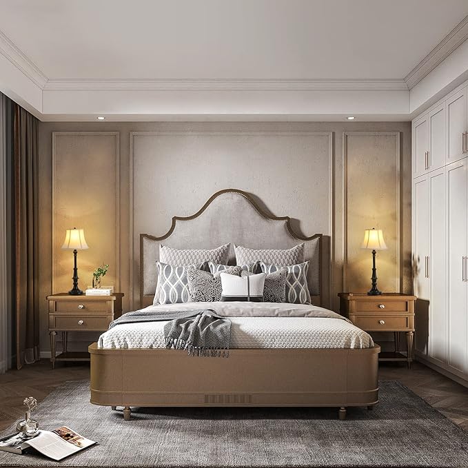 2 Pack Vintage Style Buffet Table Lamp, Traditional Bedside Lamps, Tall Table Lamp Set of Two for Living Room, Bedroom