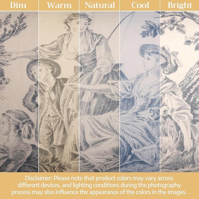 Maison d' Hermine Curtains for Living Room 100% Cotton 108 inch Length Two Panels Light Filtering Toile Curtains for Bedroom Windows with Rod and Loop Pockets (The Miller Paloma Gray, 50" W x 108" L)