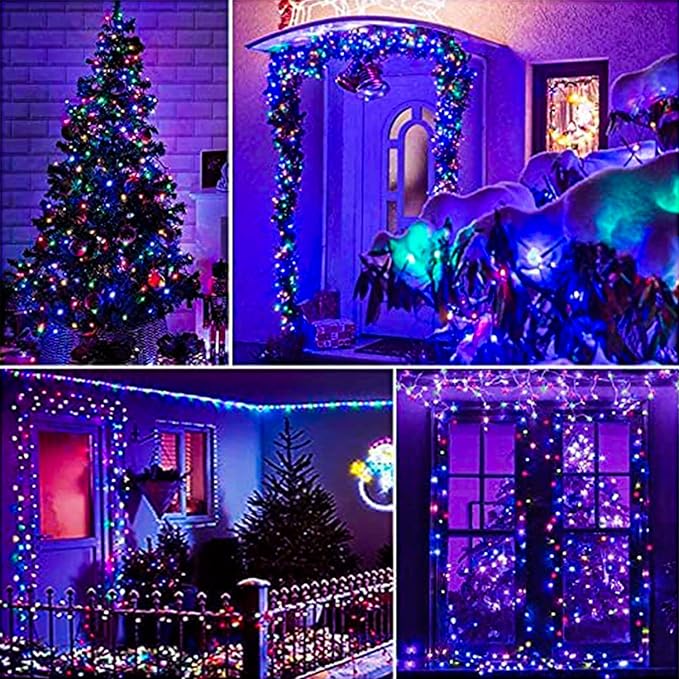 12 Pack Fairy Lights Battery Operated String Lights 7 Feet 20 Led Waterproof Christmas Lights Silver Wire Firefly Starry Moon Lights for Bedroom DIY Party Wedding Patio Christmas Multicolor