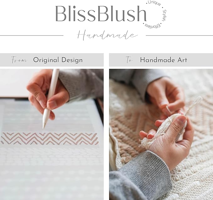 BlissBlush Decorative Lumbar Throw Pillow Cover 14x24 Boho Brown Accent Cushion for Couch Sofa Farmhouse Pillowcase for Bedroom Living Room Home Décor Cover ONLY