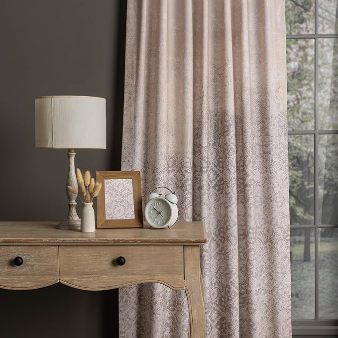 Maison d'Hermine Curtains for Living Room 100% Cotton 96 inch Length One Panel Window Curtains for Bedroom with Loop & Rod Pockets - Imperfection - Fog, 50" W x 96" L