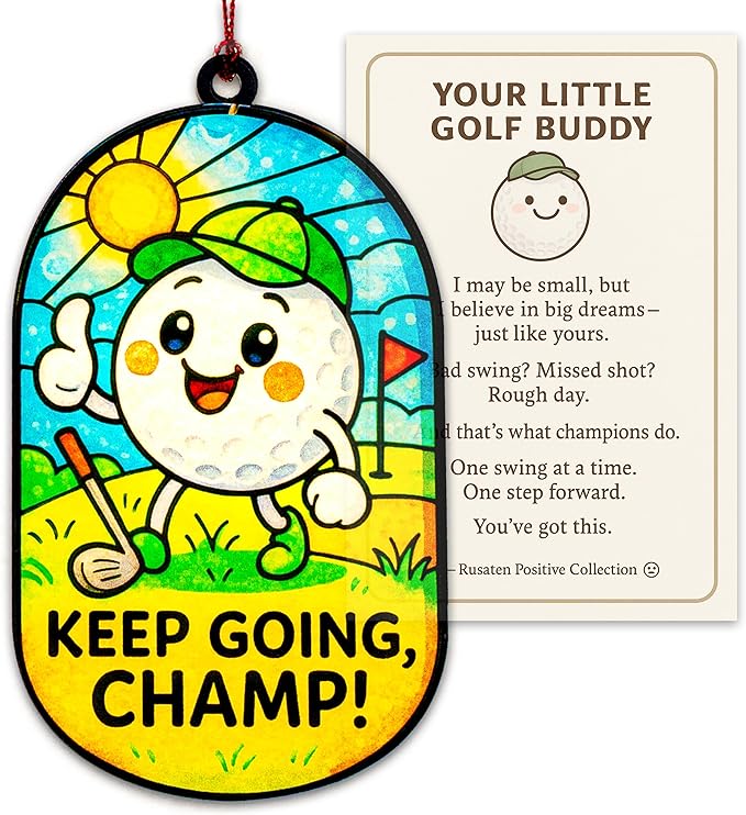 Golf Gifts for Women Golfers, Golf Christmas Ornament, Christmas Ornament 2025, Suncatcher Effect Stained Glass Window Hanging, car Hanging Accessories