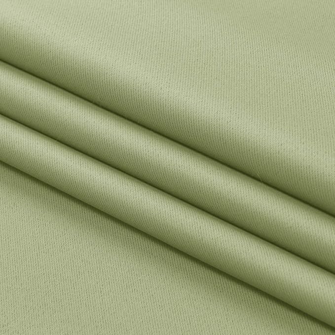 Aiyufeng Sage Green Blackout Curtains for Bedroom 90 Inches Long 2 Panels Set, Solid Privacy Energy Saving Living Room Window Treatment Curtains Blackout Drapes, W40 x L90 Inch, Sage Green