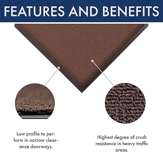 Notrax - 141S0034BR 141 Ovation Entrance Mat, for Home or Office, 3' X 4' Brown