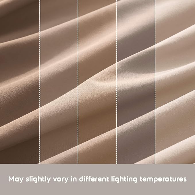 Nestl Extra Deep Full Sheet Set - 6 Piece Breathable & Cooling Sheets - Hotel Luxury Bedding Set w/18-24 Inch Deep Pockets - Easy & Secure Fit - Super Soft, Wrinkle Free & Comfy - Taupe Sand