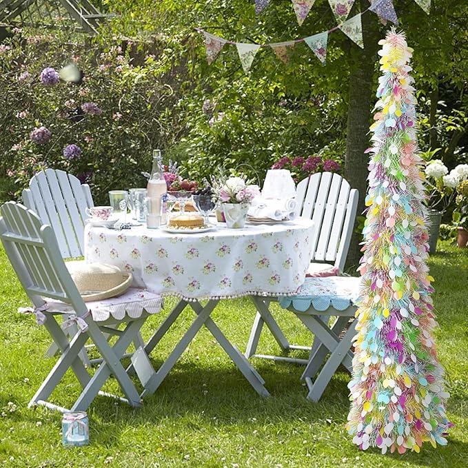 Christmas Pencil Tree Decorations with Eggs for Home Party Holiday, 5ft Artificial Pop Up Pencil Tree Decorations Spring Easter Flower Tabletop Decor