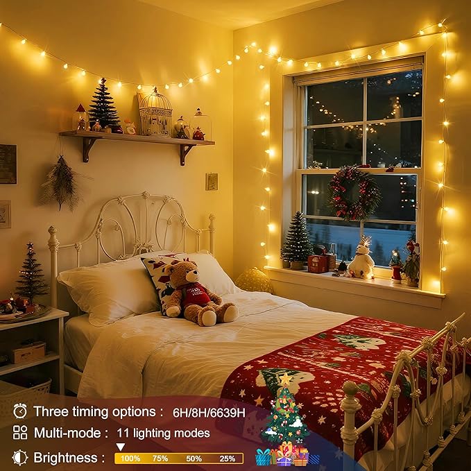JMEXSUSS Globe String Lights Indoor, Color Changing Fairy Lights Plug in, Warm White & Multicolor Christmas Light with Remote for Bedroom Room Wedding Classroom Decor