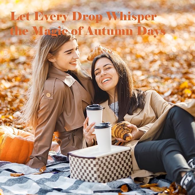 AmaKane Fall Fragrance Oil, Autumn Essential Oils for Diffuser, Soap Candle Making Scents, Pumpkin Pie Spice, Vanilla Cinnamon, Apple Cider, Fallen Leaves, Autumn Magic, Cinnamon Chai, 6x10 ml