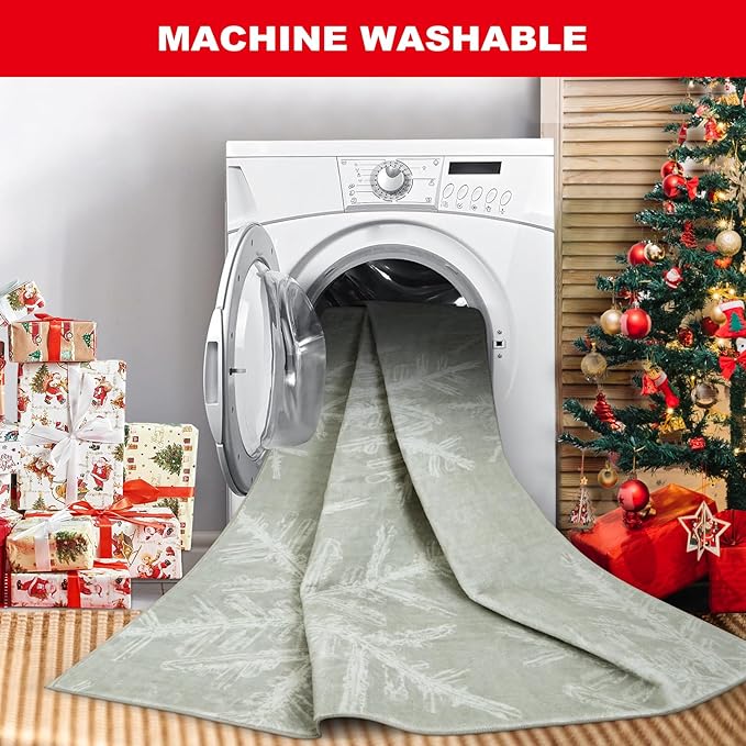 Lahome Snowflake Washable Rugs for Entryway- 2x4 Small Rug Ultra-Thin Soft Door Mat Indoor Entrance Indoor Door Mat, Rubber Backing Throw Carpet Entryway Rug for Kitchen Bathroom Bedroom(2x4ft,Grey)