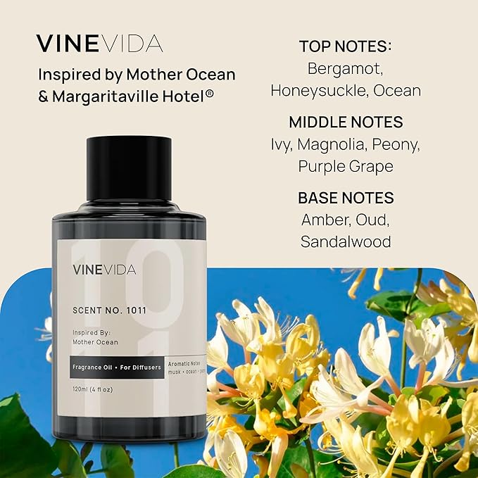 VINEVIDA Hotel Fragrance Collection - 4 Pack Diffuser Oils - Cold Air Diffusers - Scents No. 1005, 1018, 1011, 1004