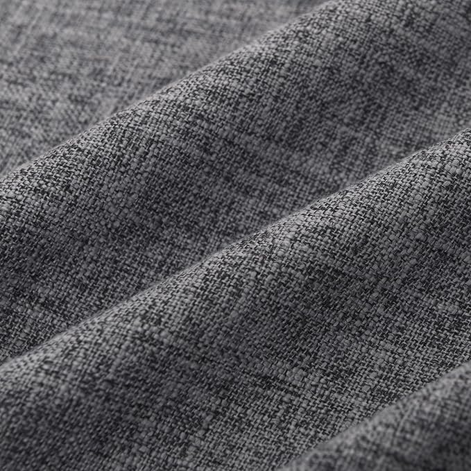 JIUZHEN 18x18 Inch Grey Faux Linen Pillow Covers Set of 2, Modern Farmhouse Neutral Decorative Pillowcase, Washed Texture Zipper Closure