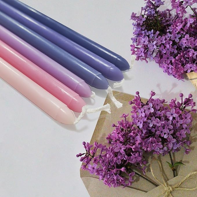12 Inch Taper Candles 6 Pcs Unscented, Smokeless, Dripless Long Tapered Candlesticks Candles for Christmas Birthday Dinner Wedding Party Home Decor