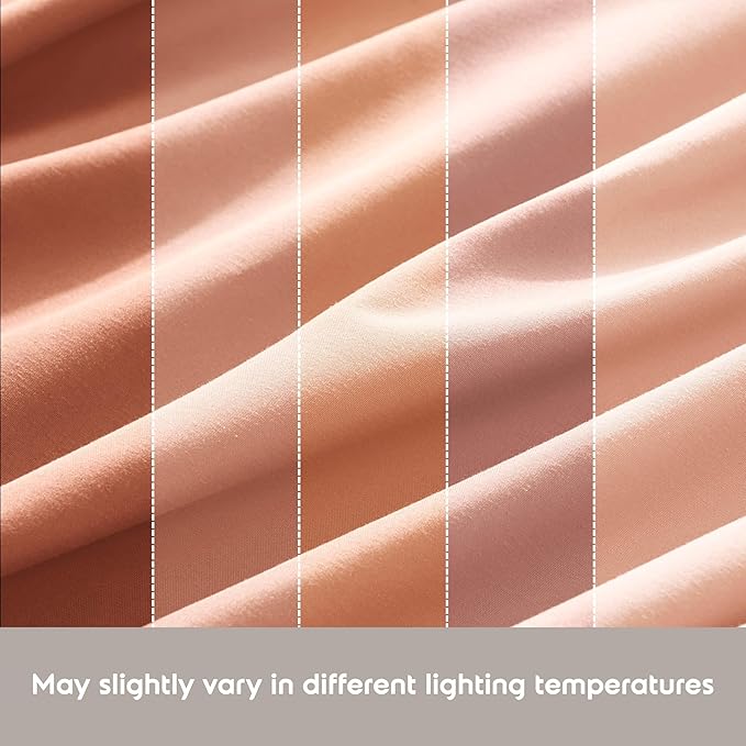 Nestl Extra Deep Queen Sheet Set - 6 Piece Breathable & Cooling Sheets - Hotel Luxury Bedding Set w/18-24 Inch Deep Pockets - Easy & Secure Fit - Super Soft, Wrinkle Free & Comfy - Peach Beige