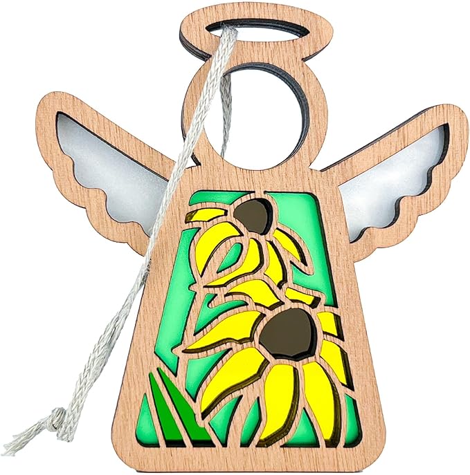 Black-Eyed Susan Flower Decor - 3.5" (H) Handmade Christmas Tree Ornaments - Keepsake Gifts for Women