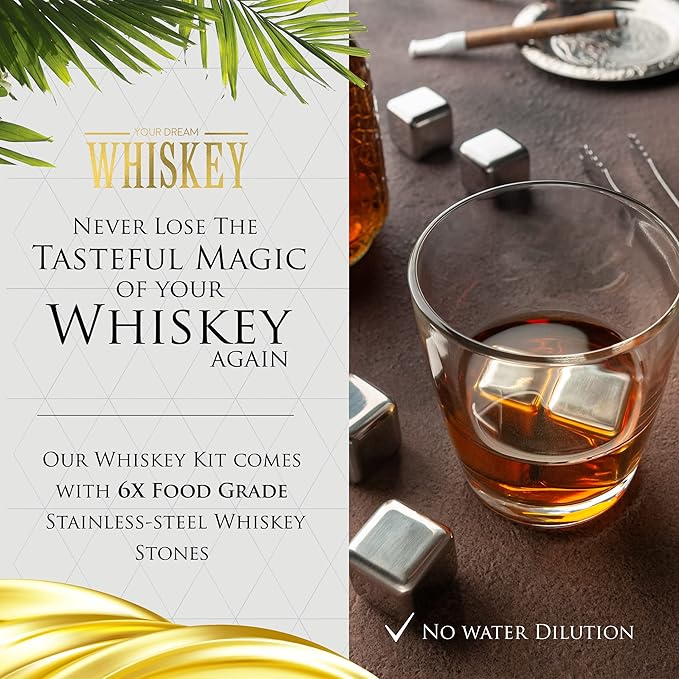 Whiskey Making Kit - DIY Whiskey Gifts For Men Unique - Alcohol Infusion Kit with Bottles, Wood Chips, Botanicals and Stone - Bourbon Birthday Gifts for Men, Dad and Fathers Day - Make Your Own Whisky
