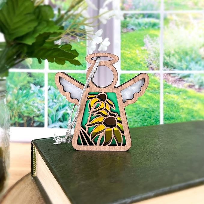 Black-Eyed Susan Flower Decor - 3.5" (H) Handmade Christmas Tree Ornaments - Keepsake Gifts for Women