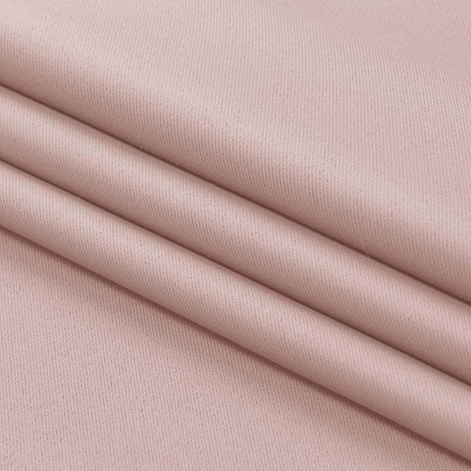 Aiyufeng Blush Short Blackout Curtains for Bedroom 45 Inches Long 2 Panels Set, Solid Thermal Insulated, Energy Saving Window Treatment Curtains Blackout Drapes, W40 x L45 Inch, Blush